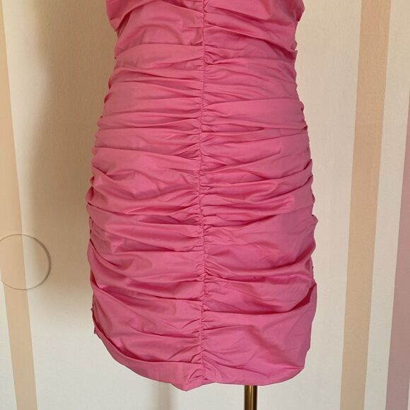 WAYF Beverly Halter Ruched Keyhole Mini Dress Size Small - Picture 4 of 13
